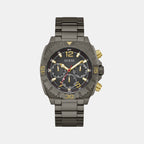Sport Men Quartz Black Dial Multi-Function Stainless Steel Watch GW0800G2
