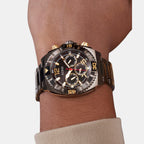 Sport Men Quartz Black Dial Multi-Function Stainless Steel Watch GW0800G2