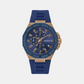 Sport Men Quartz Blue Dial Multi-Function Silicone Watch GW0803G2