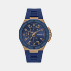 Guess Round Blue Multi-Function watch