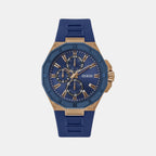 Guess Sport Men Quartz Blue Dial Multi-Function Silicone Watch GW0803G2