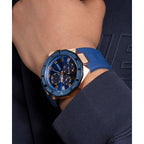 Guess Sport Men Quartz Blue Dial Multi-Function Silicone Watch GW0803G2