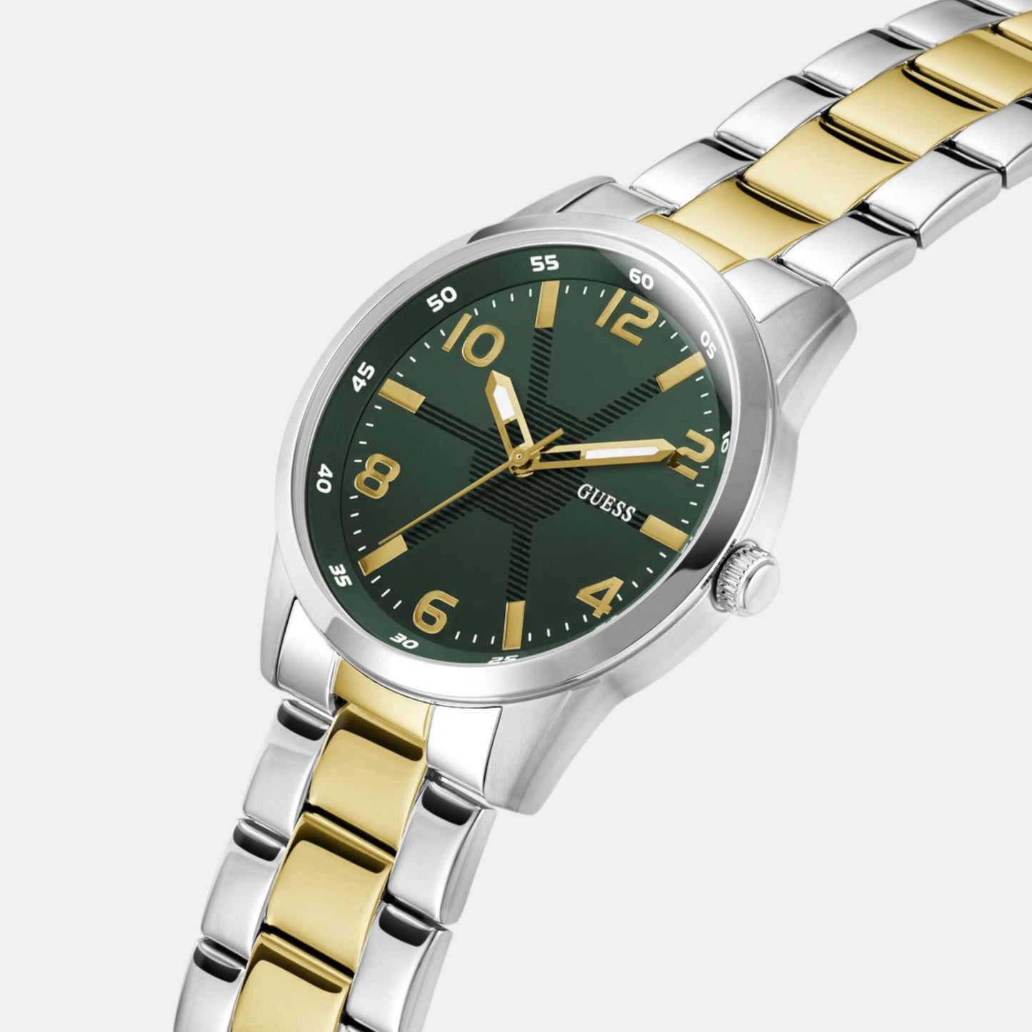 Sport Men Quartz Green Dial Analog Recycled Steel Watch GW0804G4