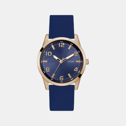 Guess Round Blue Analog watch