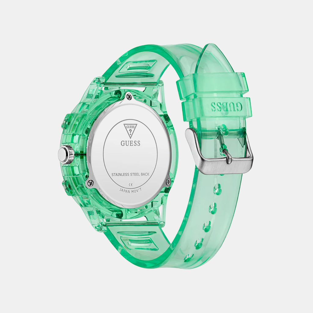 Men Quartz Green Dial Multi-Function Silicone Watch GW0806G6