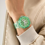 Men Quartz Green Dial Multi-Function Silicone Watch GW0806G6