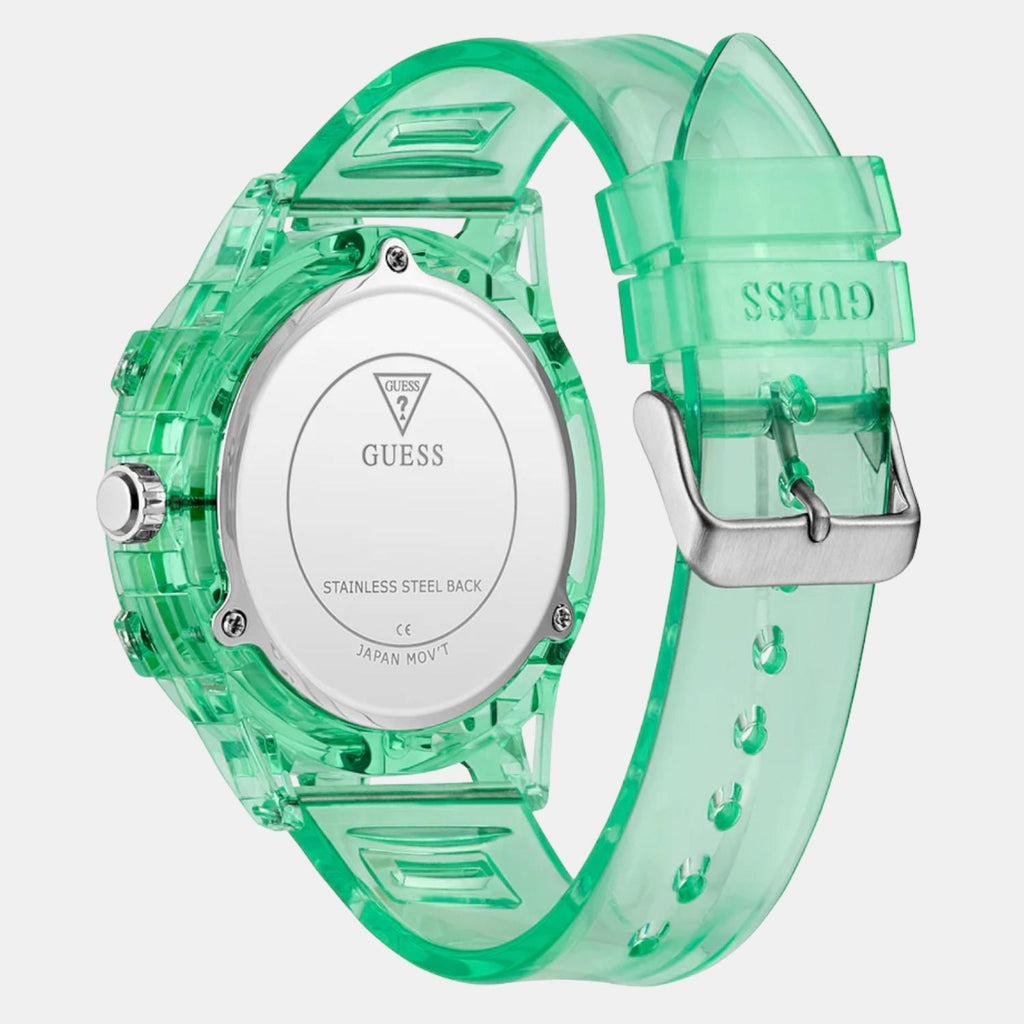 Men Quartz Green Dial Multi-Function Silicone Watch GW0806G6