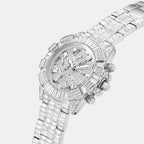 Women Quartz Silver Dial Chronograph Stainless Steel Watch GW0812L1