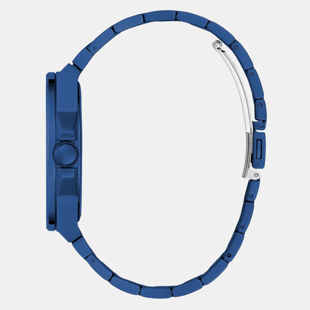 Dress Men Quartz Blue Dial Analog Stainless Steel Watch GW0833G1