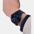 Dress Men Quartz Blue Dial Analog Stainless Steel Watch GW0833G1