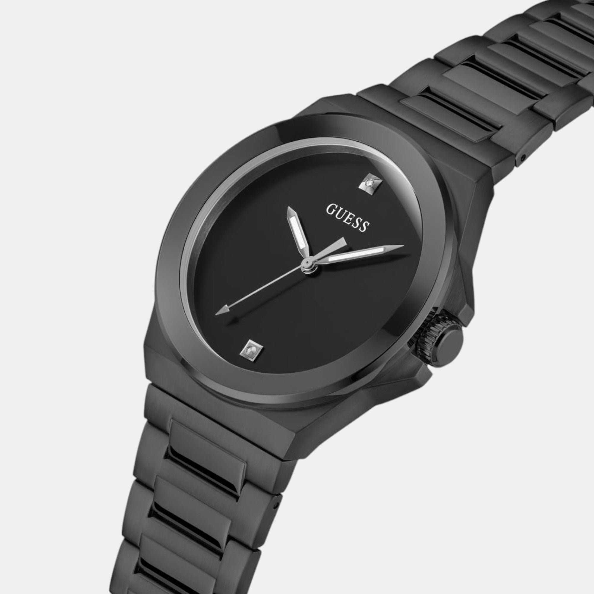 Guess Men Round Black watch