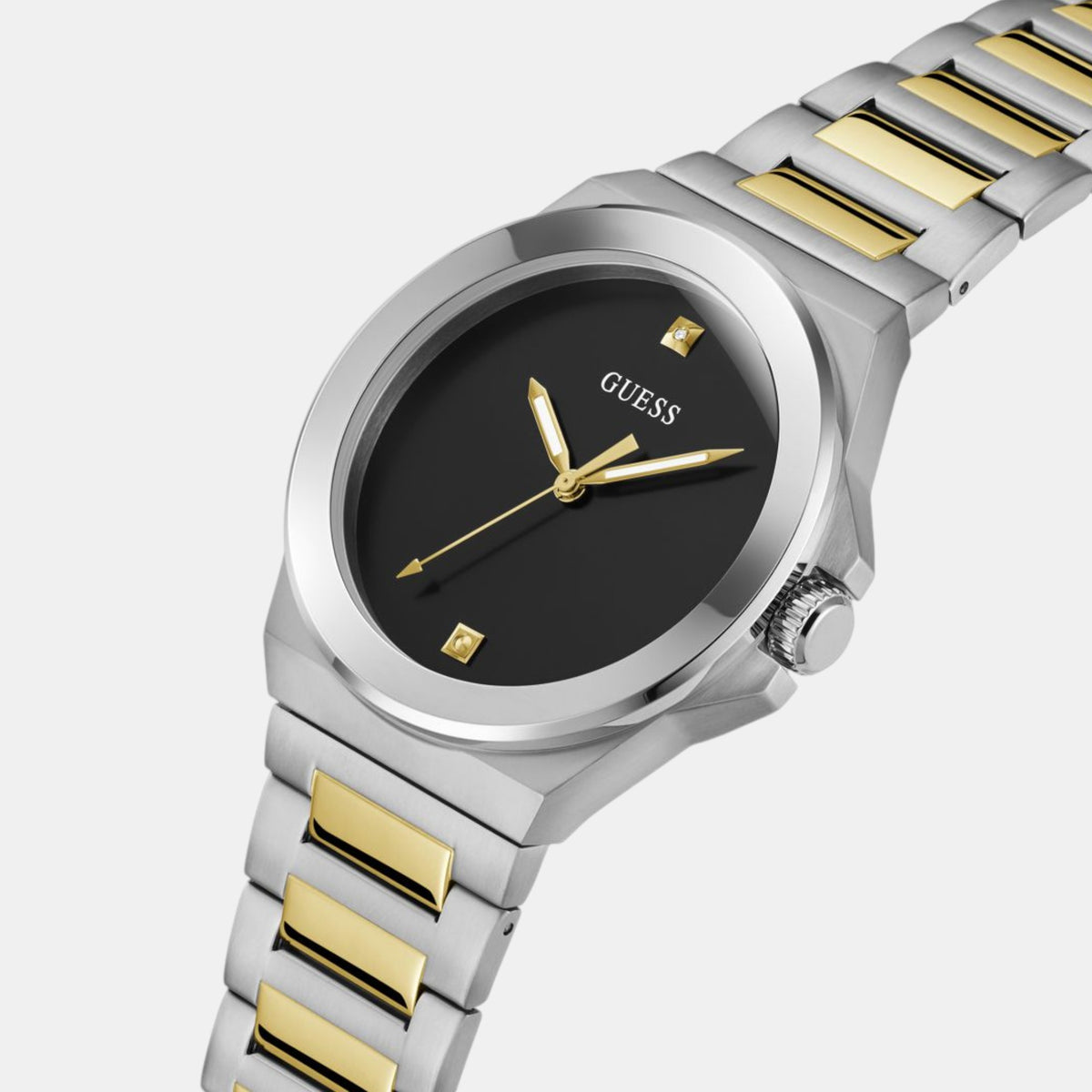 Guess Men Round Black watch