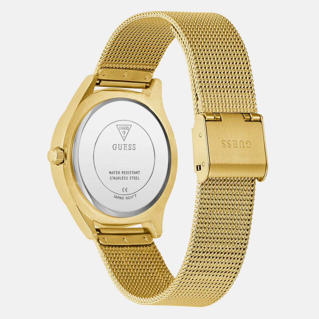 Guess Trend Women Quartz Champagne Dial Analog Mesh Watch GW0835L2