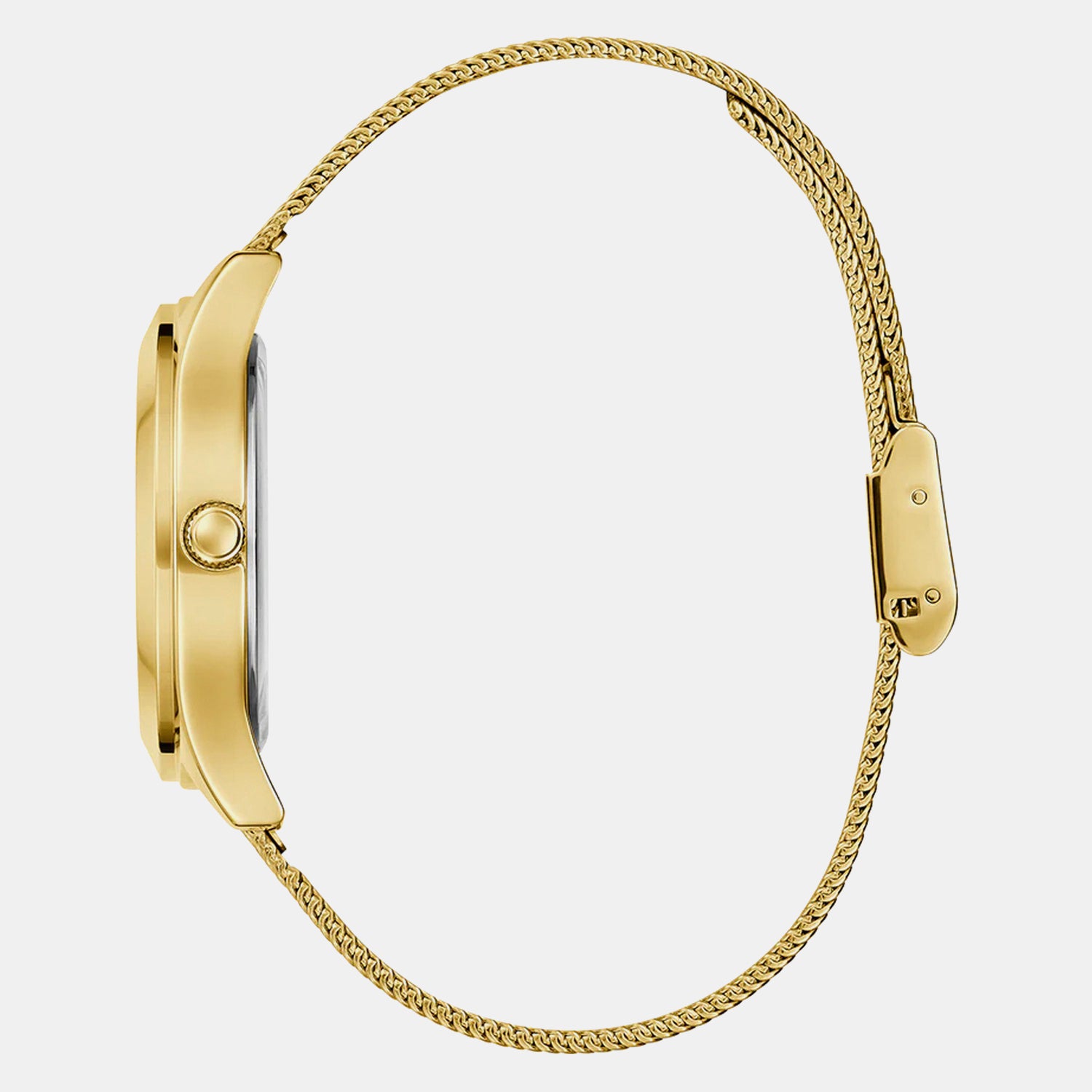 Guess Trend Women Quartz Champagne Dial Analog Mesh Watch GW0835L2