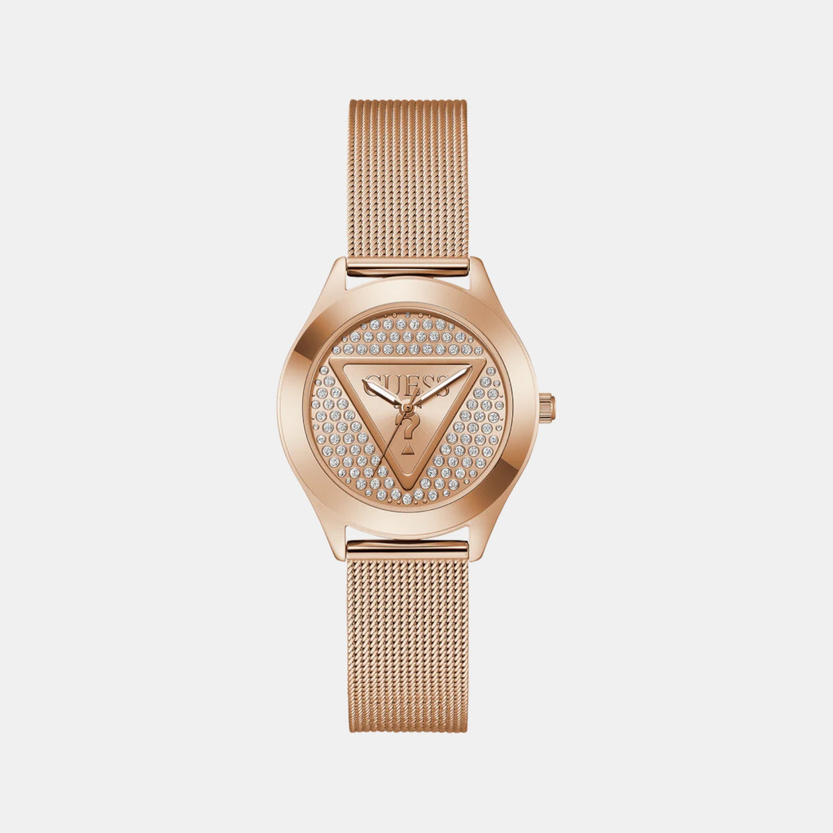 Gt Glitz Plaque Women Quartz Rose Gold Dial Analog Stainless Steel Watch Gw0835L3