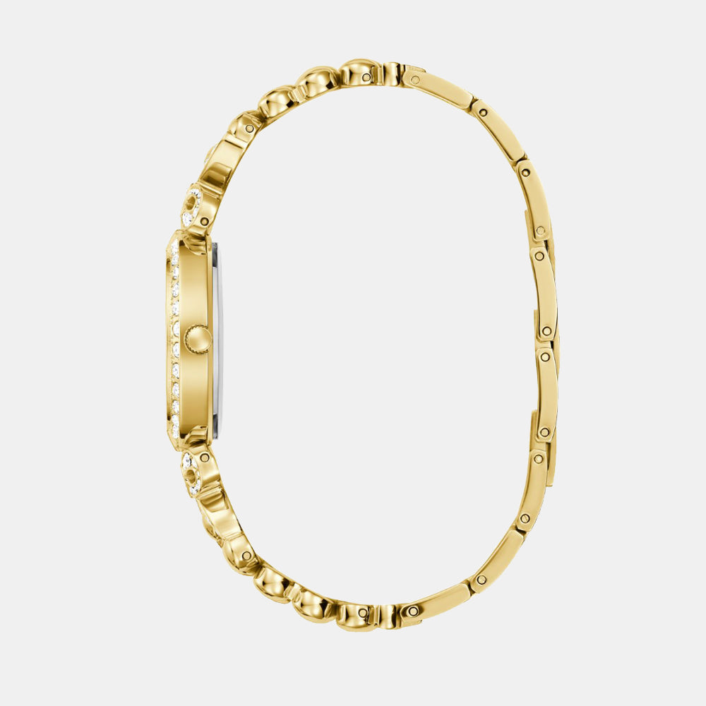 Ribbon Women Quartz Champagne Dial Analog Recycled Steel Watch GW0838L2