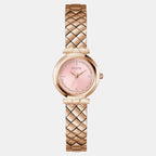 Guess Bejeweled Women Quartz Pink Dial Analog Stainless Steel Watch GW0839L3