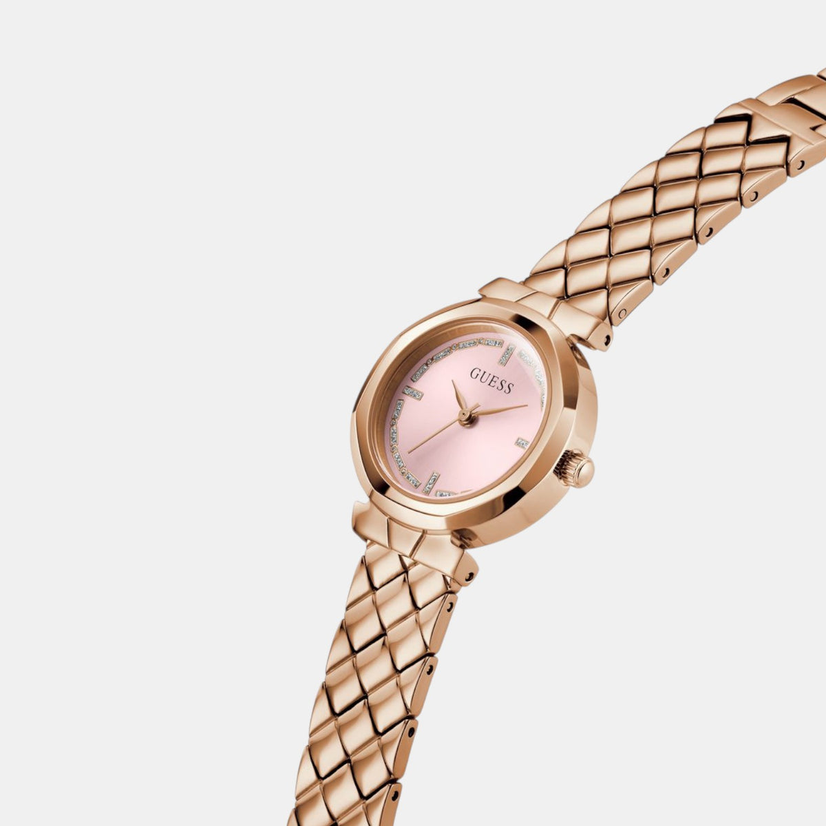 Gb Mini Rumour Women Quartz Pink Dial Analog Stainless Steel Watch Gw0839L3