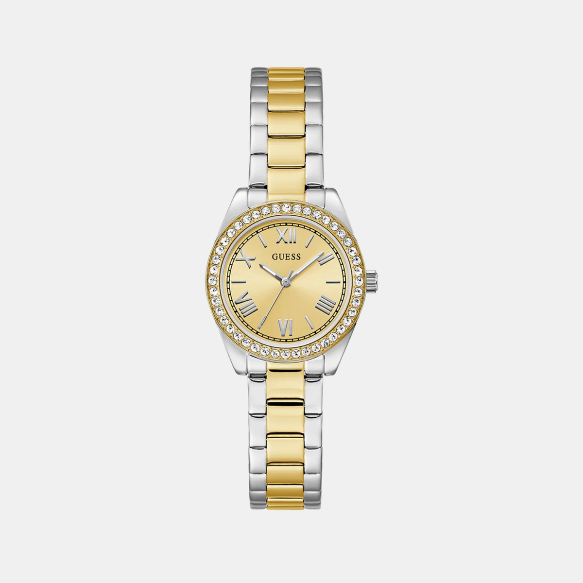 Gd Mini Luna Women Quartz Champagne Dial Analog Stainless Steel Watch Gw0841L2