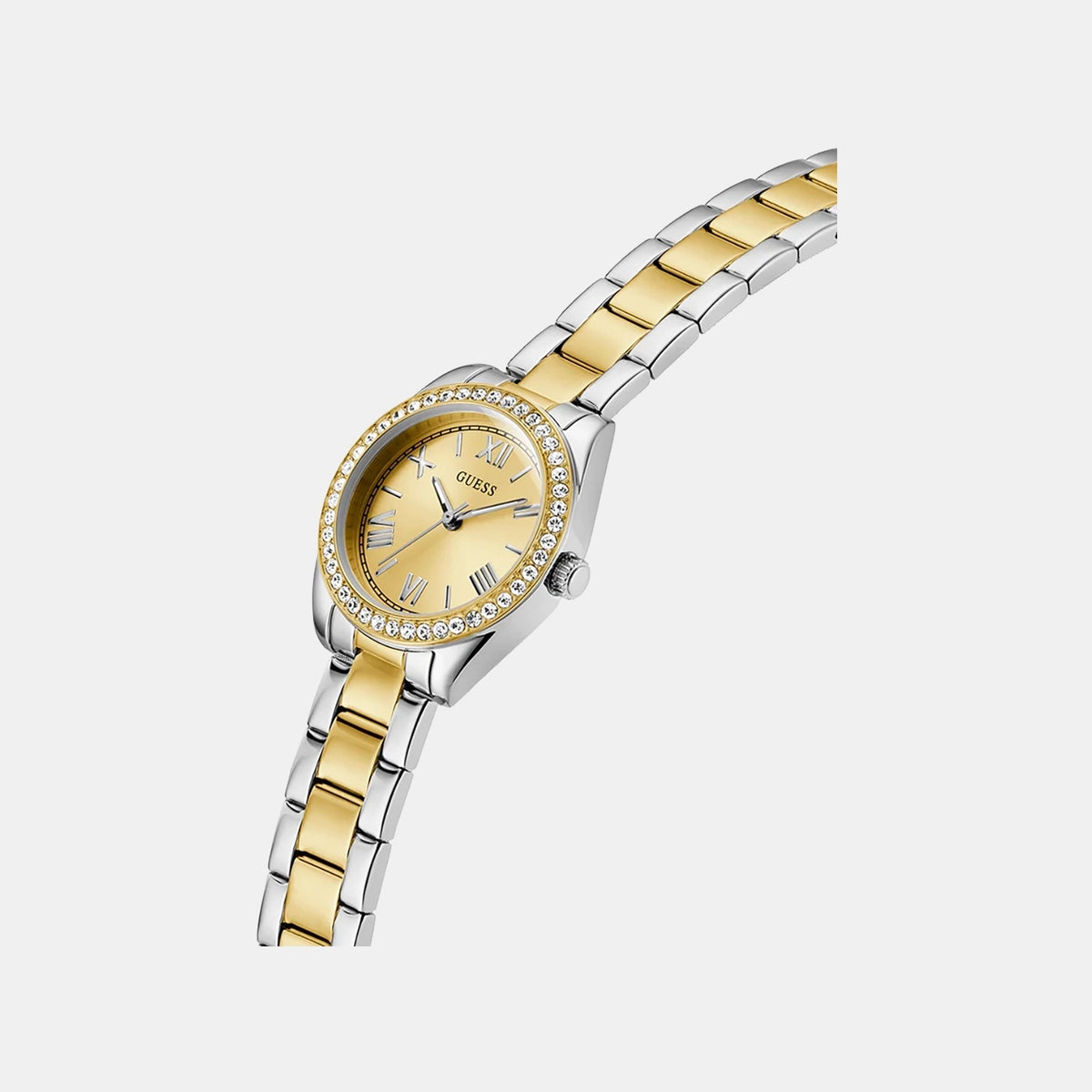 Gd Mini Luna Women Quartz Champagne Dial Analog Stainless Steel Watch Gw0841L2