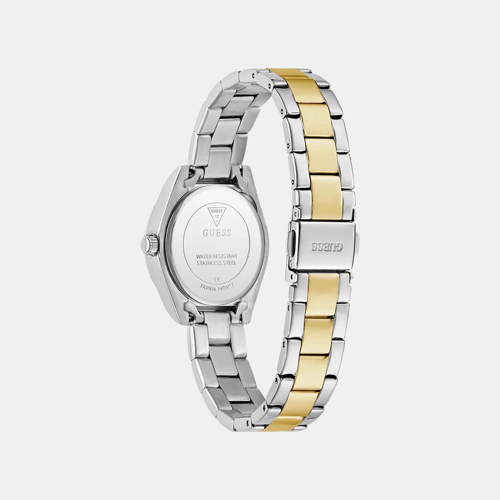 Dress Women Quartz Champagne Dial Analog Stainless Steel Watch GW0841L2