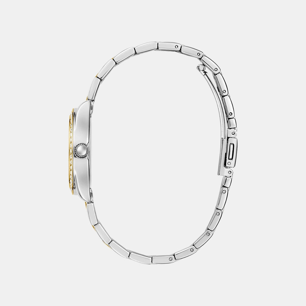 Dress Women Quartz Champagne Dial Analog Stainless Steel Watch GW0841L2