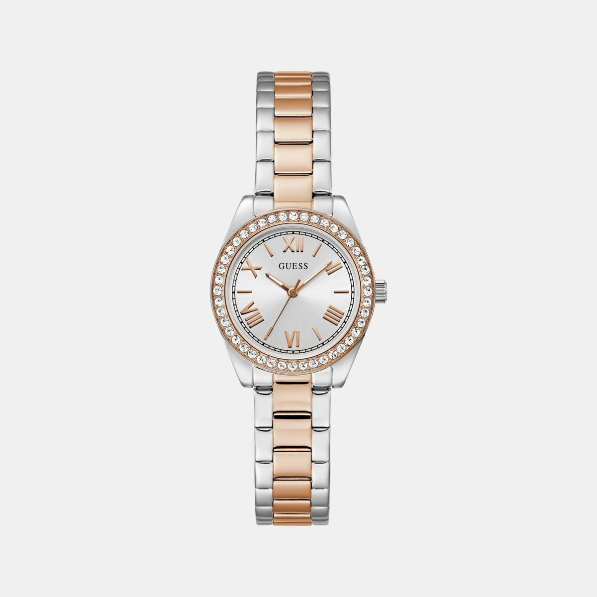 Gd Mini Luna Women Quartz Silver Dial Analog Stainless Steel Watch Gw0841L3