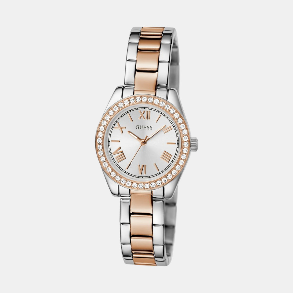 Gd Mini Luna Women Quartz Silver Dial Analog Stainless Steel Watch Gw0841L3