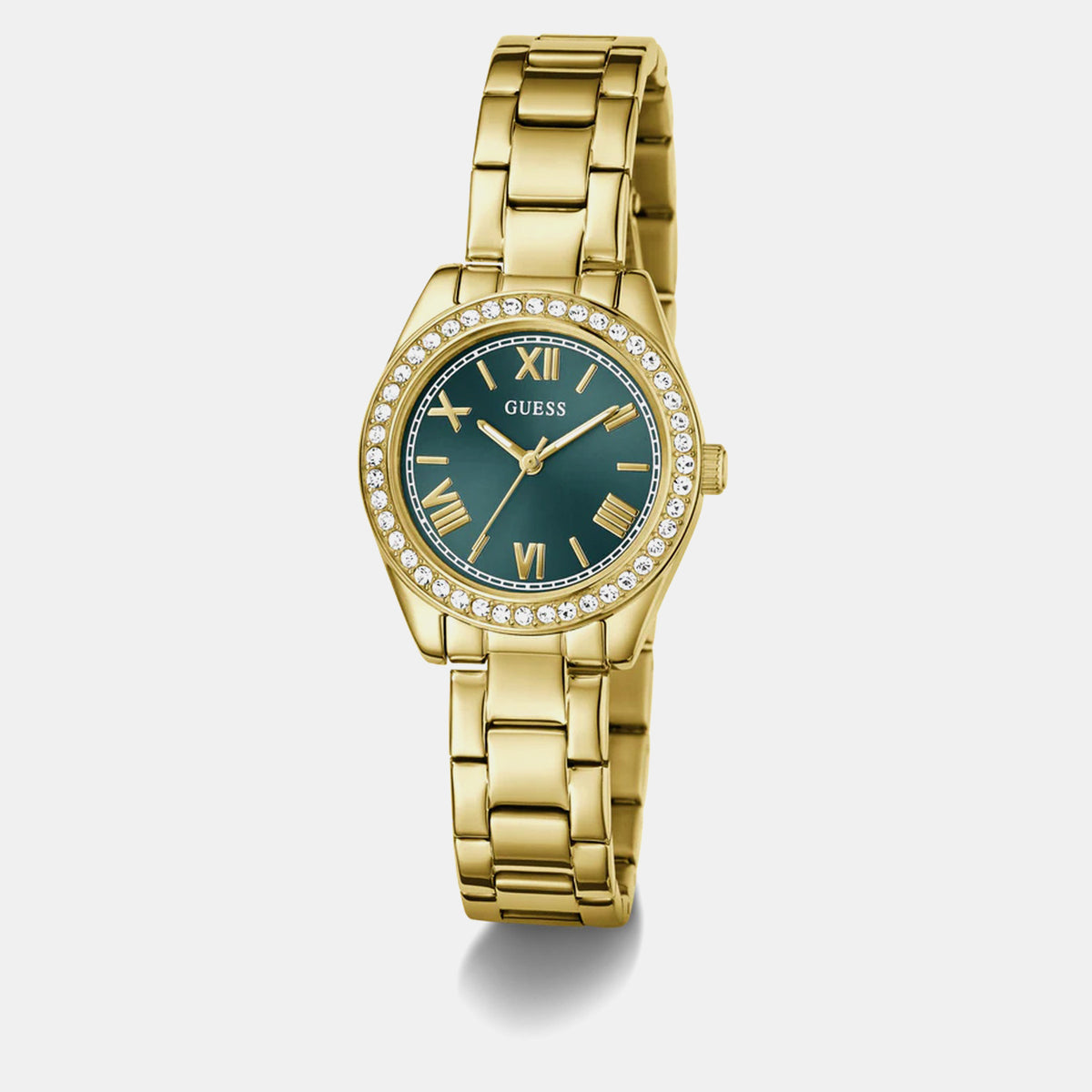 Gd Mini Luna Women Quartz Teal Dial Analog Stainless Steel Watch Gw0841L9