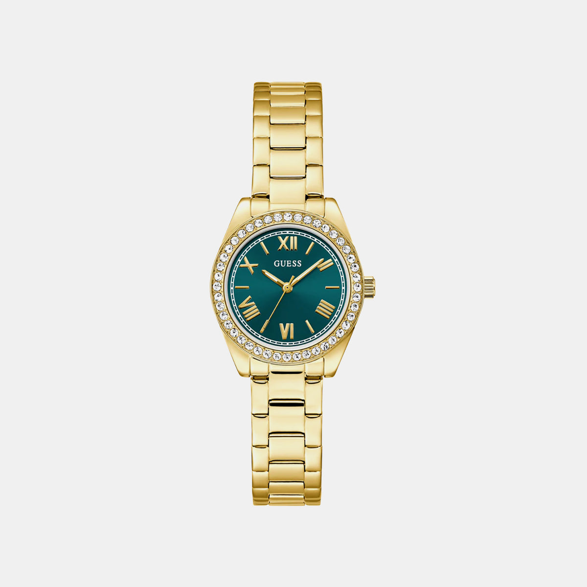 Gd Mini Luna Women Quartz Teal Dial Analog Stainless Steel Watch Gw0841L9