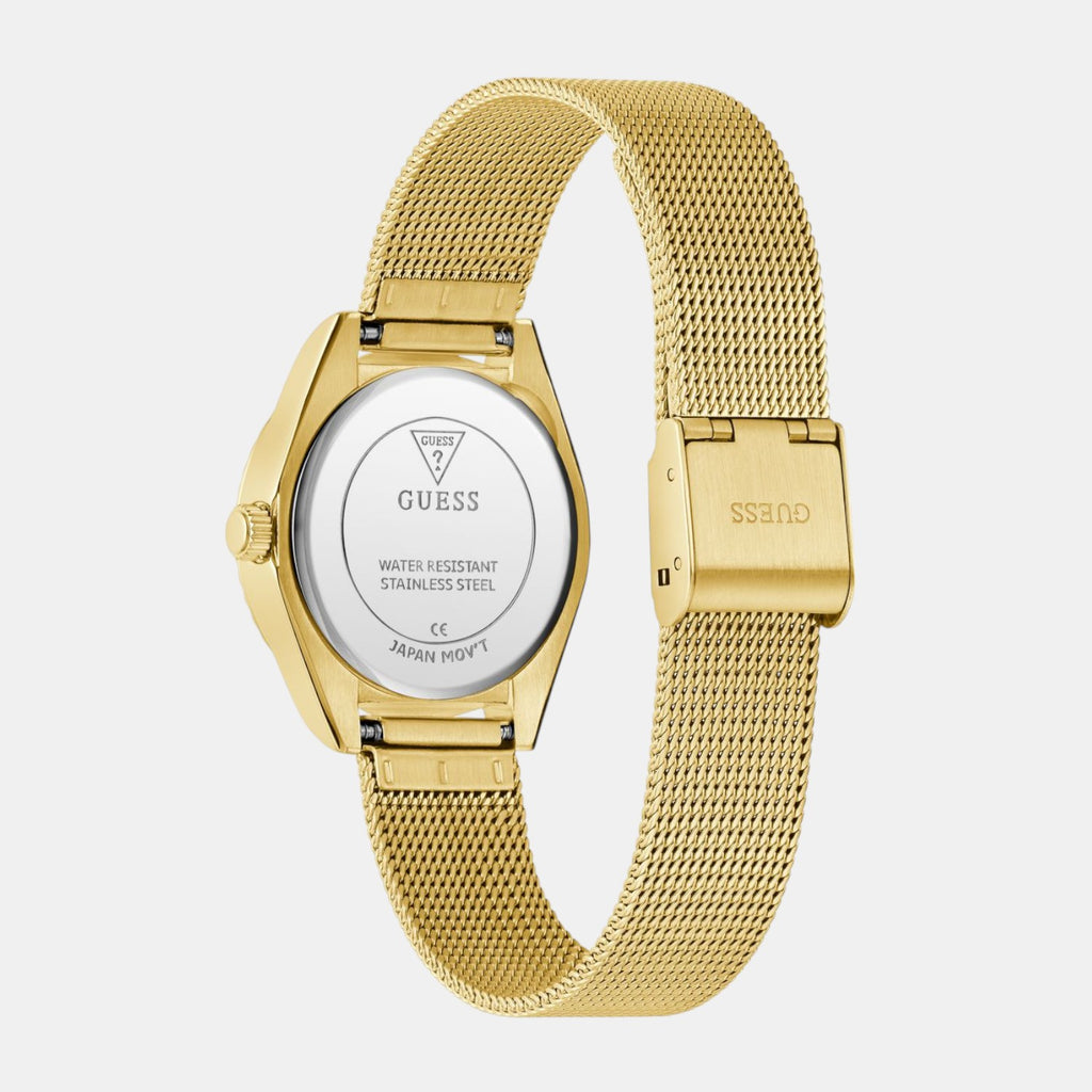 Guess Dress Women Quartz Champagne Dial Analog Mesh Watch GW0842L2