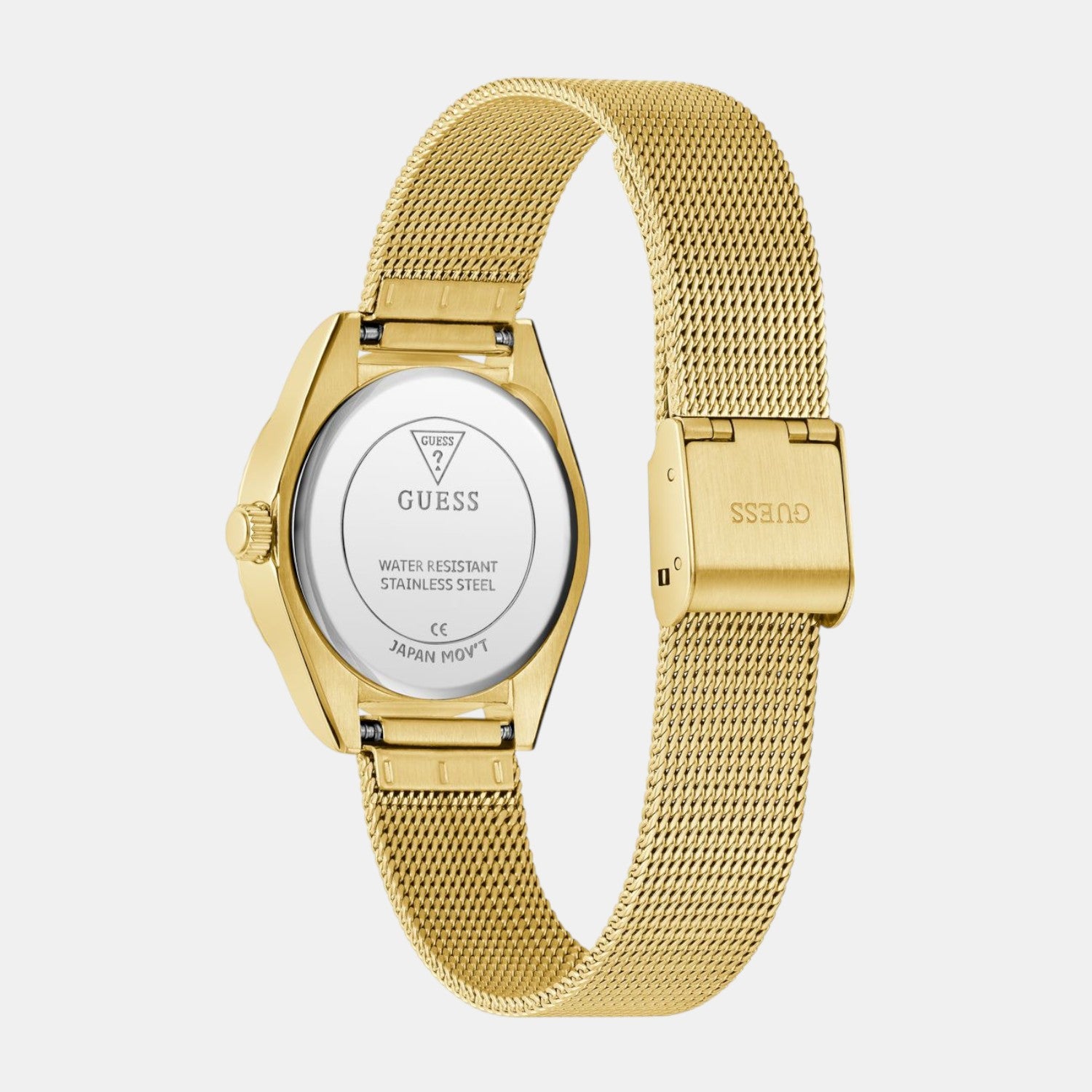 Guess Dress Women Quartz Champagne Dial Analog Mesh Watch GW0842L2