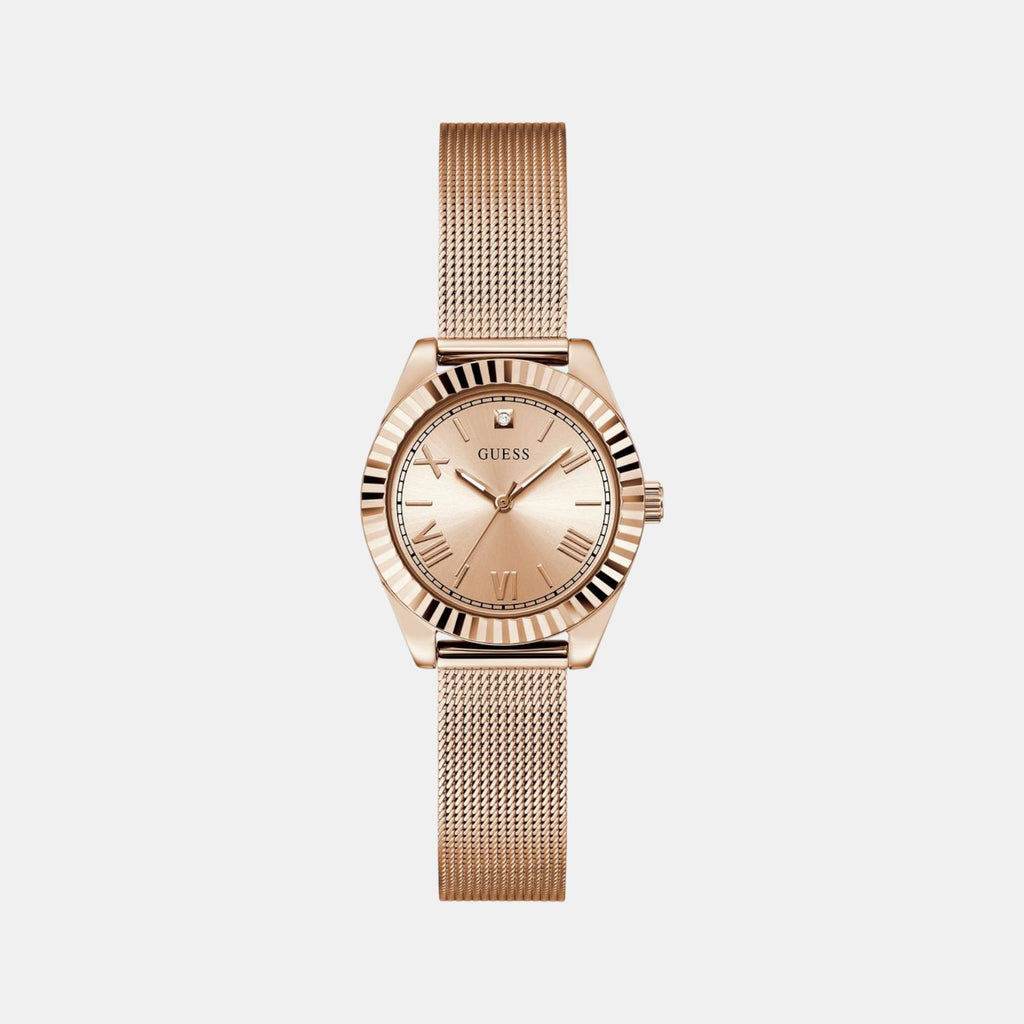 Guess Dress Women Quartz Rose Gold Dial Analog Mesh Watch GW0842L3