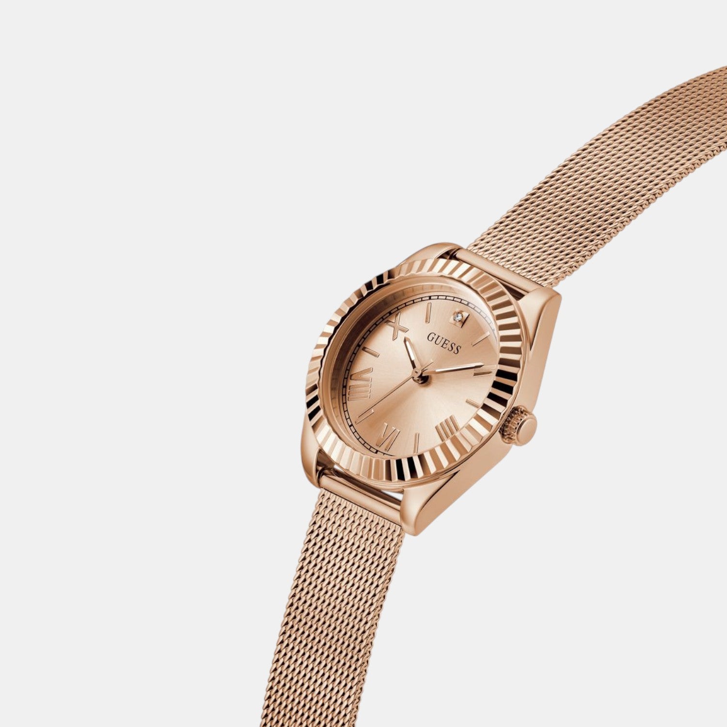 Guess Dress Women Quartz Rose Gold Dial Analog Mesh Watch GW0842L3