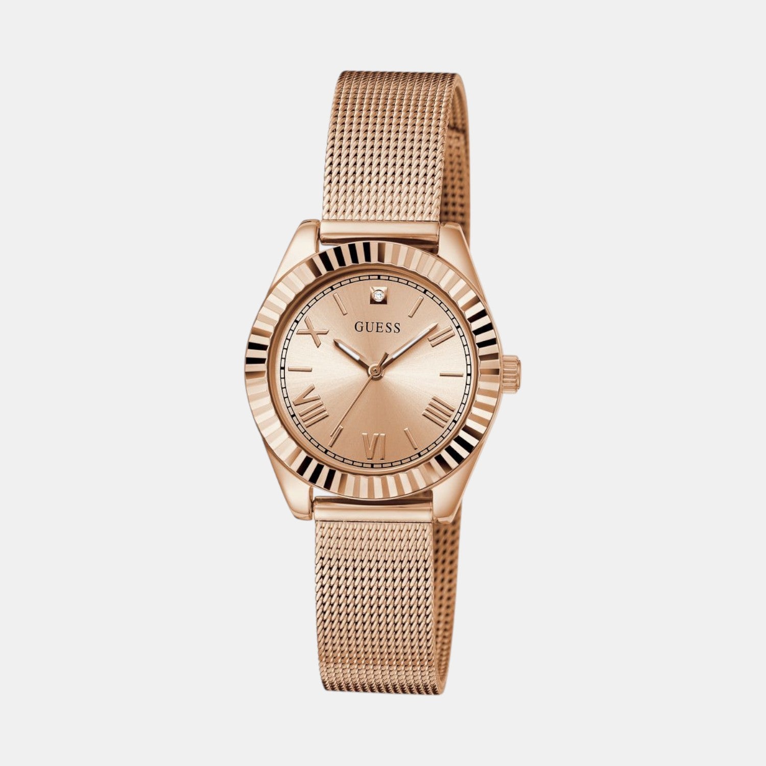 Guess Dress Women Quartz Rose Gold Dial Analog Mesh Watch GW0842L3