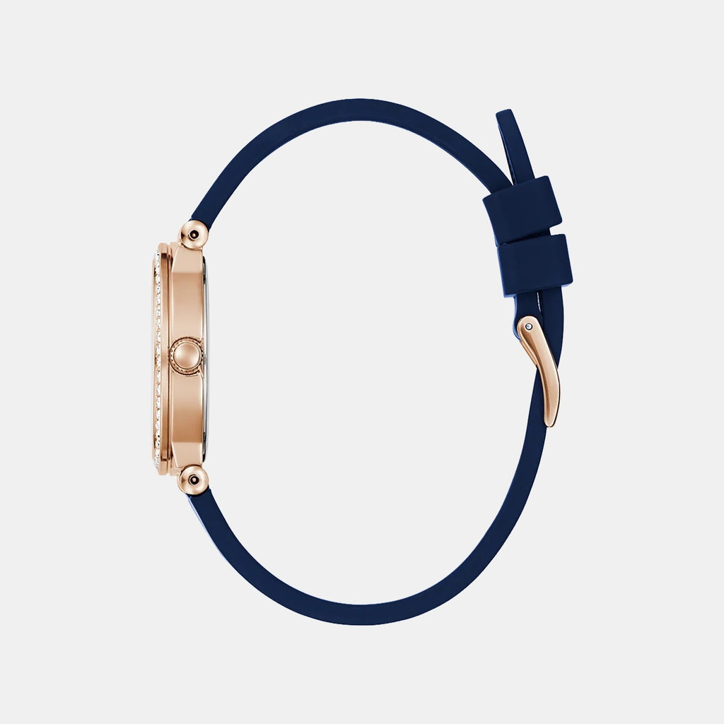 Dress Women Quartz White Dial Analog Silicone Watch GW0844L3