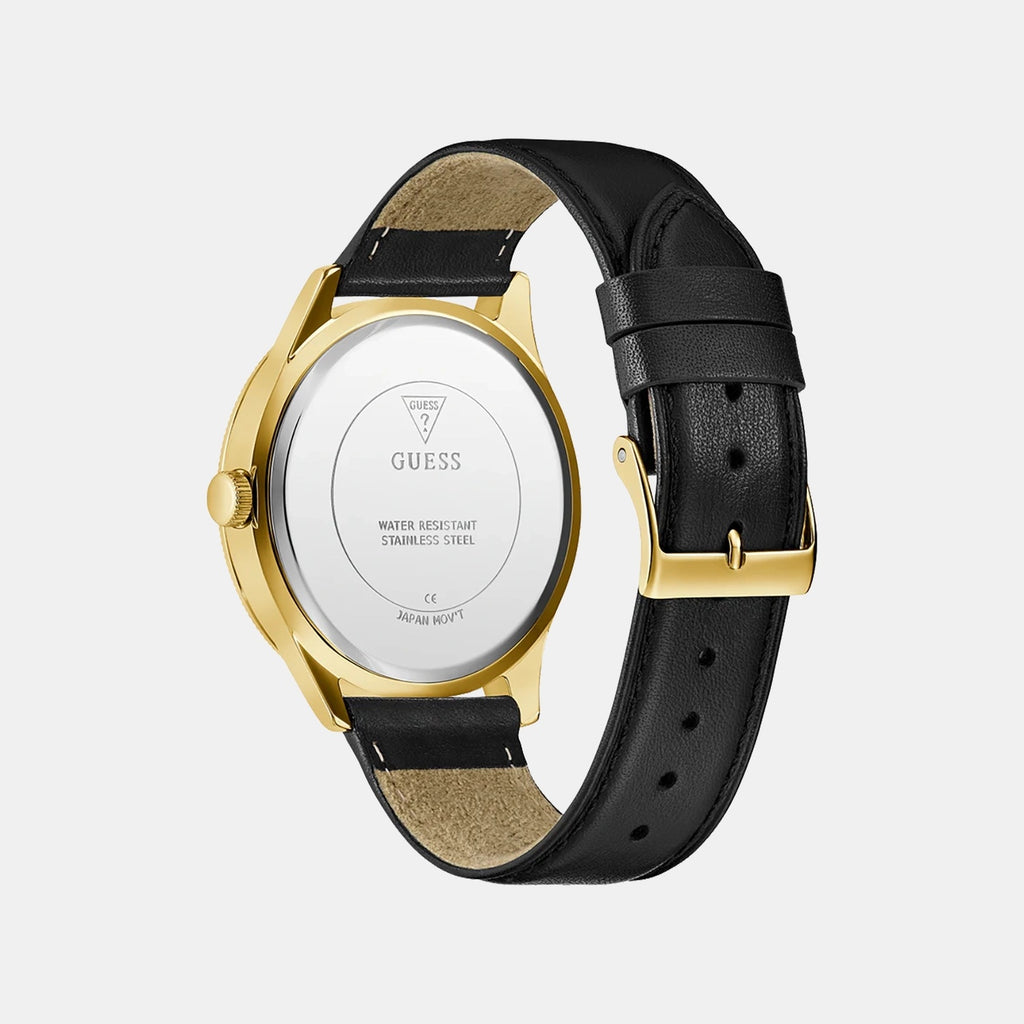 Guess Dress Men Quartz Green Dial Analog Leather Watch GW0846G1