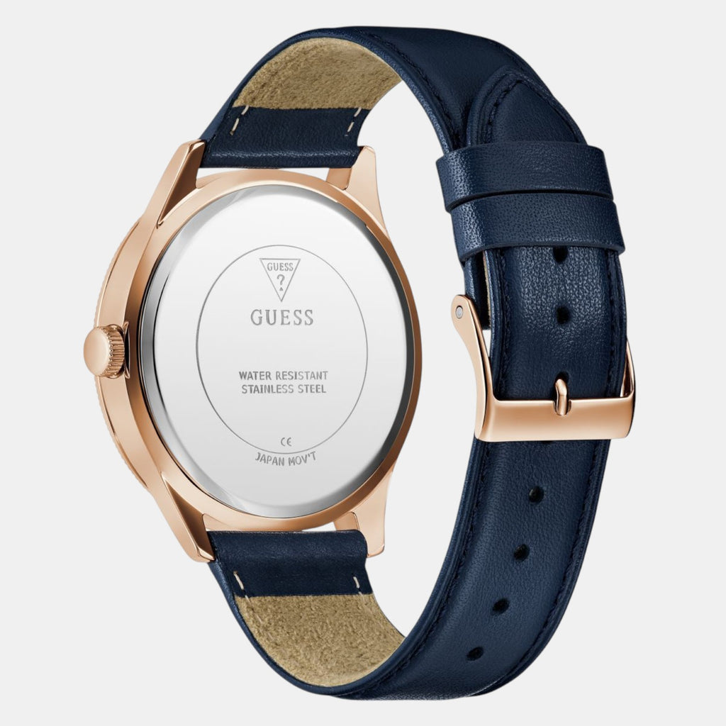 Guess Dress Women Quartz Blue Dial Analog Leather Watch GW0846G2