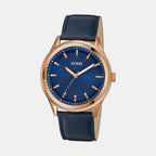 Guess Dress Women Quartz Blue Dial Analog Leather Watch GW0846G2