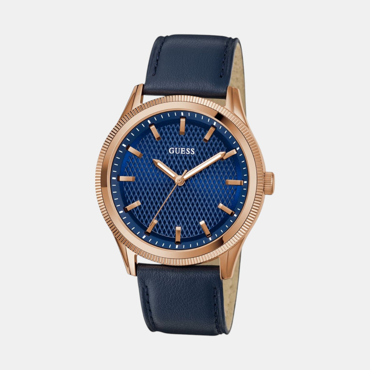 Gd Dex Men Quartz Blue Dial Analog Leather Watch Gw0846G2