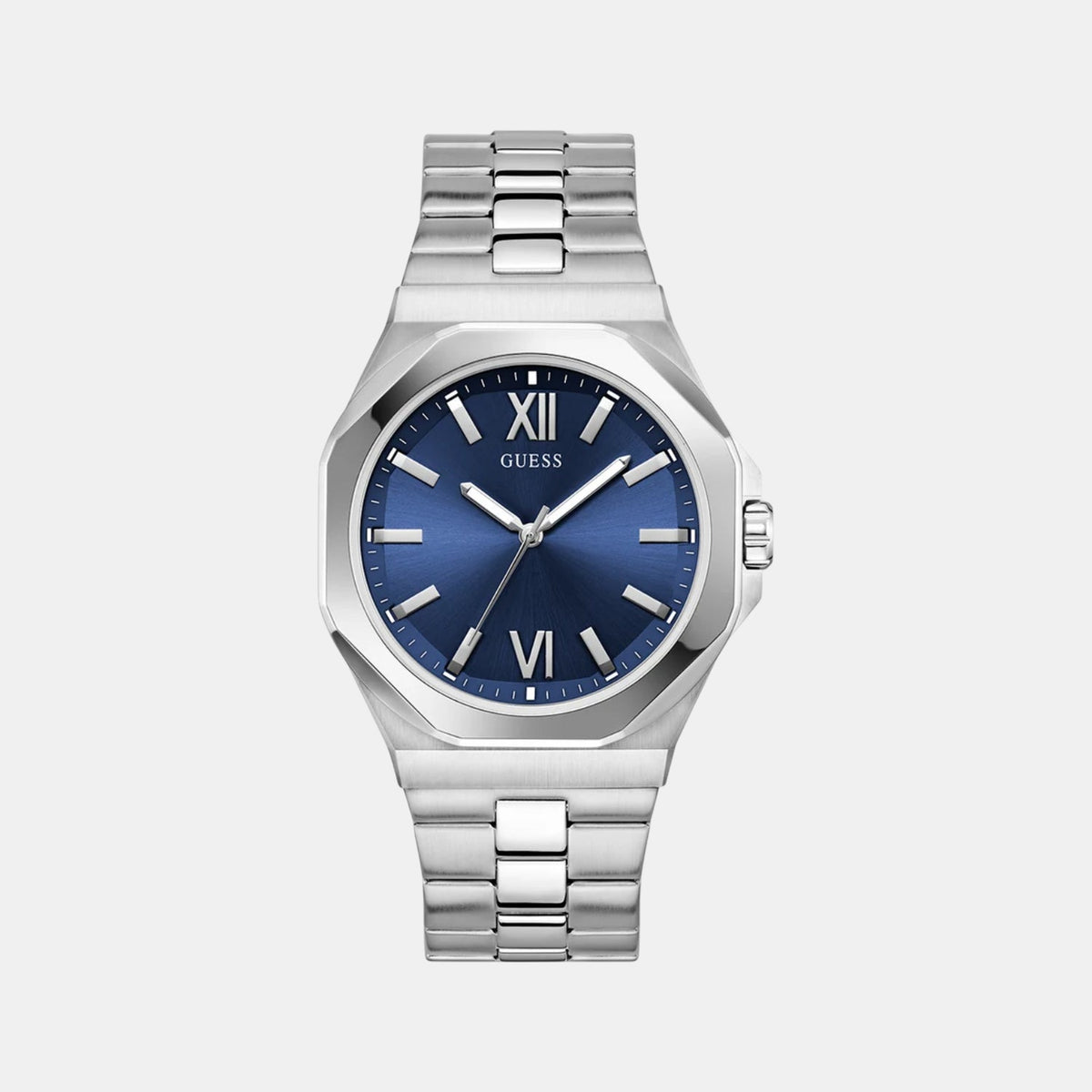Gd Emperor Men Quartz Blue Dial Analog Stainless Steel Watch Gw0849G1