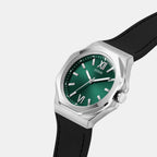 Guess Dress Men Quartz Green Dial Analog Silicone Watch GW0850G1