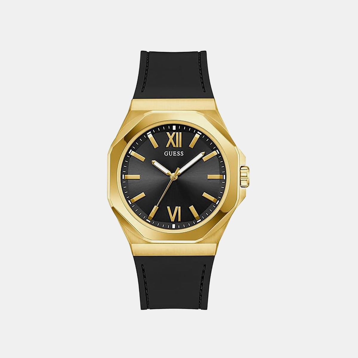 Gd Emperor Men Quartz Black Dial Analog Silicone Watch Gw0850G2