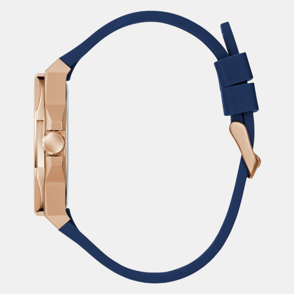 Guess Dress Men Quartz Blue Dial Analog Silicone Watch GW0850G3