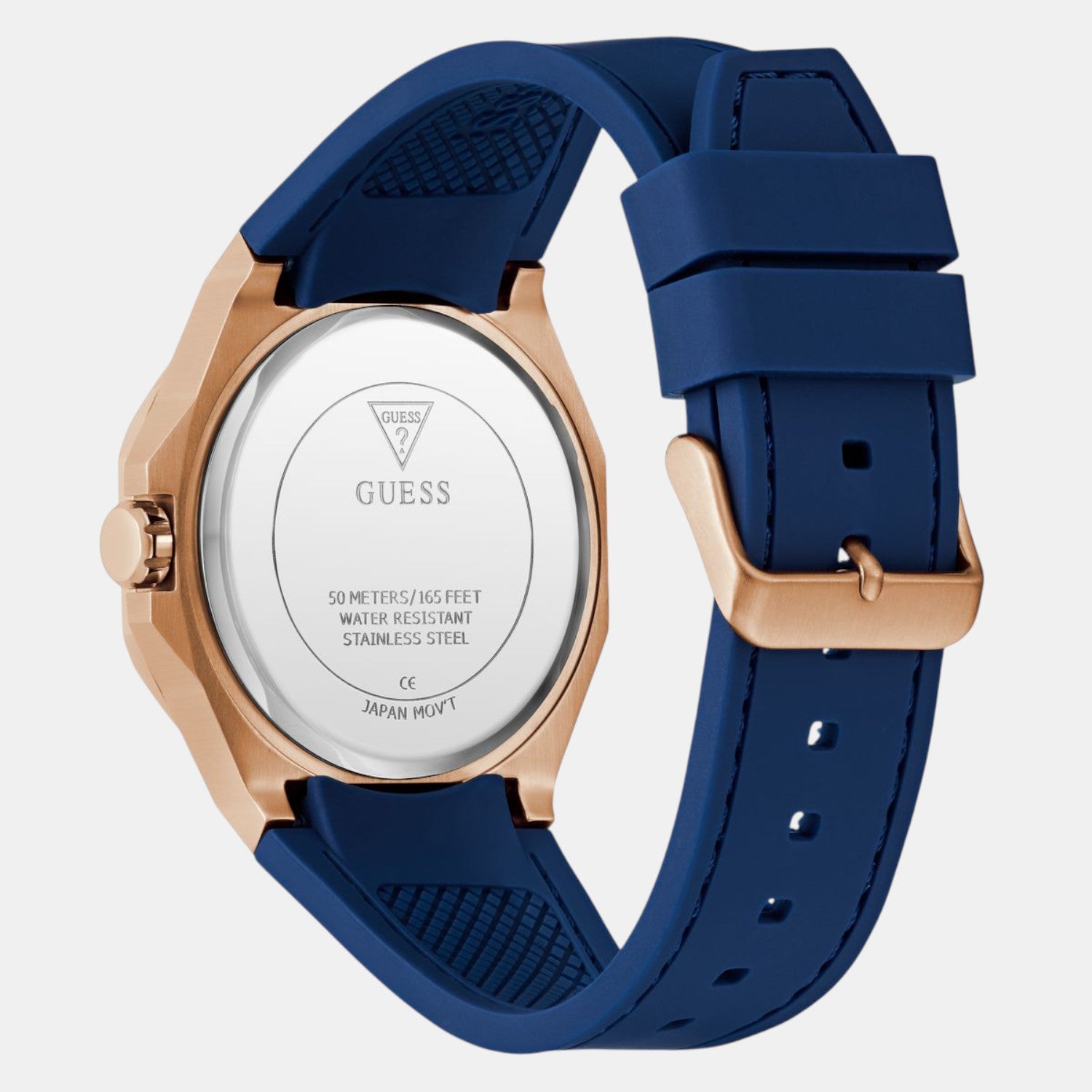 Guess Dress Men Quartz Blue Dial Analog Silicone Watch GW0850G3