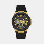Indy Men Quartz Black Dial Multi-Function Silicone Watch GW0853G2