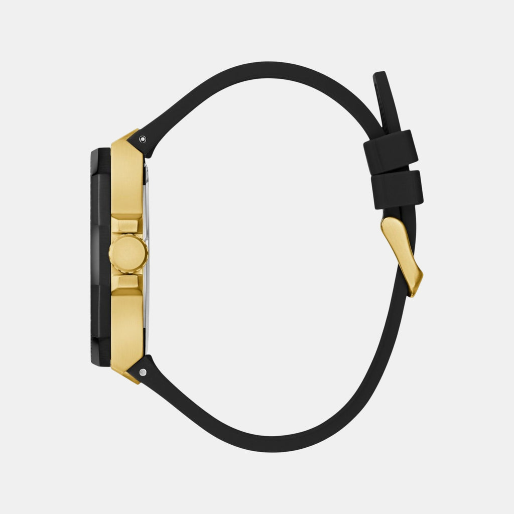 Indy Men Quartz Black Dial Multi-Function Silicone Watch GW0853G2