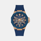 Guess Sport Men Quartz Blue Dial Multi-Function Silicone Watch GW0853G3