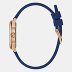 Dress Women Quartz Rose Gold Dial Analog Silicone Watch GW0855L1