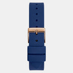 Dress Women Quartz Rose Gold Dial Analog Silicone Watch GW0855L1